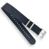 Black and Blue Nylon Single-Pass Watch Strap - By Venture Watch Straps