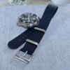 Black and Blue Nylon Single-Pass Watch Strap - By Venture Watch Straps