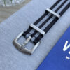 007 Black and Gray Bond Nylon Nato Watch Strap - By Venture Watch Straps