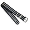 007 Black and Gray Bond Nylon Nato Watch Strap - By Venture Watch Straps
