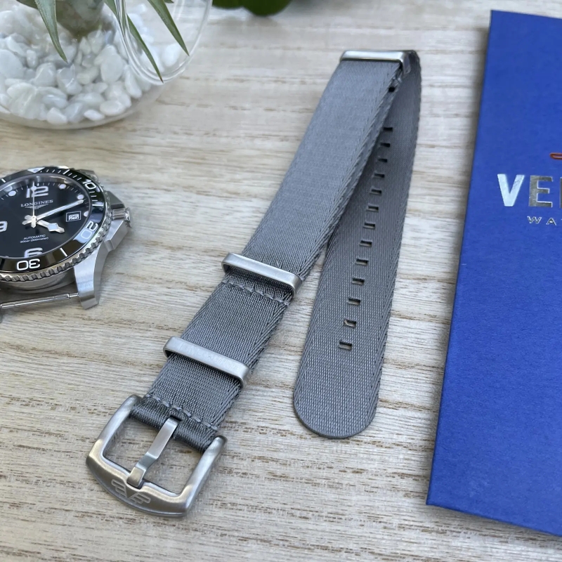Gray Nylon Military Style Watch Strap - By Venture Watch Straps