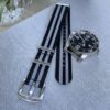 007 Black and Gray Bond Nylon Nato Watch Strap - By Venture Watch Straps