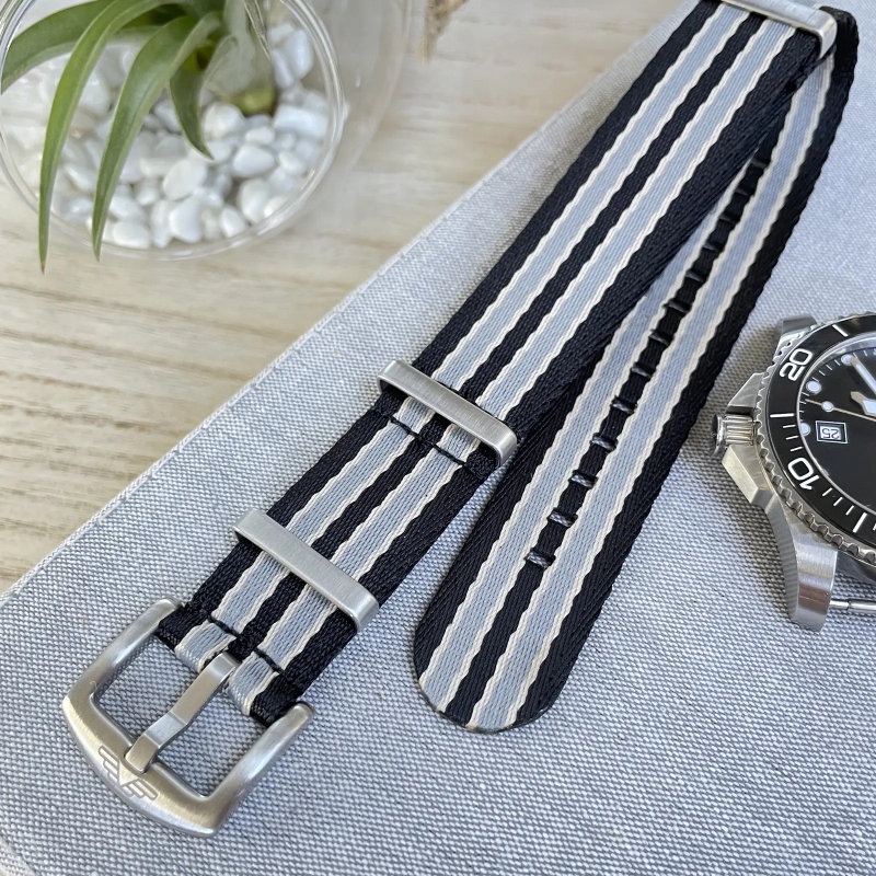 Classic Bond Nylon Double-Pass Military Style Watch Strap - By Venture Watch Straps
